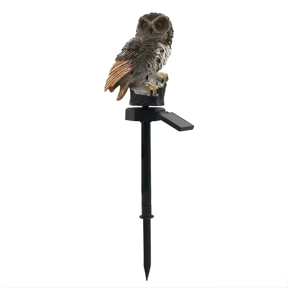 Lampe Solaire Jardin | Design Hibou Réaliste, Résistance aux Intempéries 4