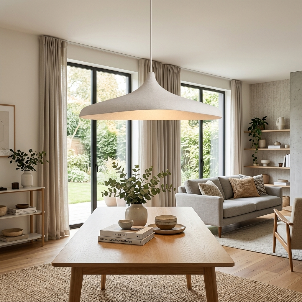 Lampe Suspendue | Abat-Jour Texturé, Câble Réglable 3