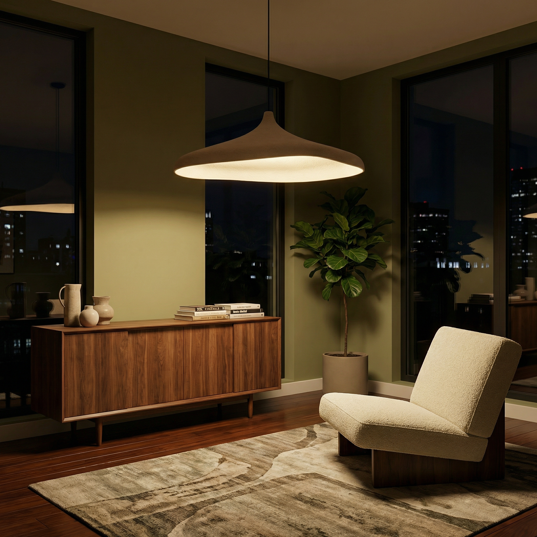 Lampe Suspendue | Abat-Jour Texturé, Câble Réglable 4