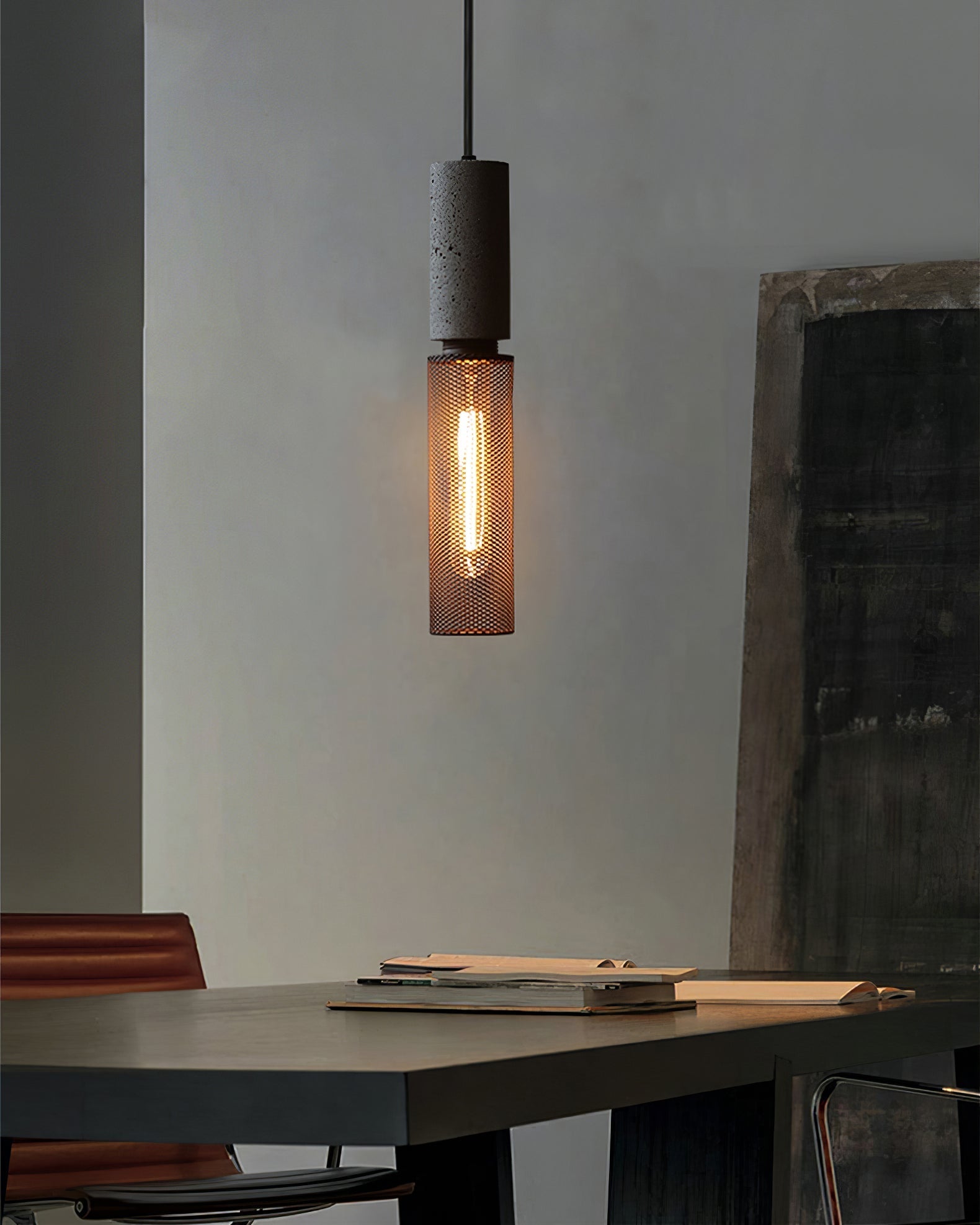 Lampe Suspendue | Aspect Béton, Montage Plafond 4