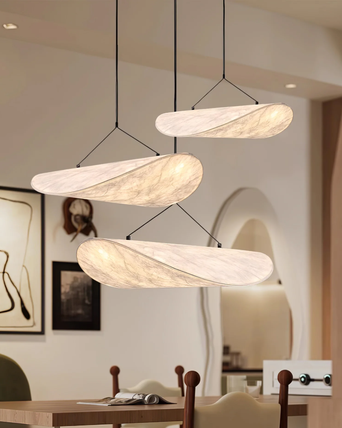 Lampe Suspendue | Forme En Bande, Éclairage Blanc Chaud 5
