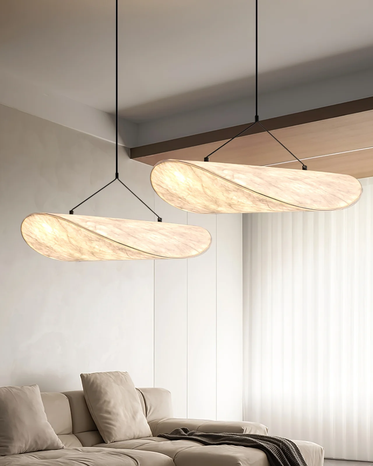 Lampe Suspendue | Forme En Bande, Éclairage Blanc Chaud 7