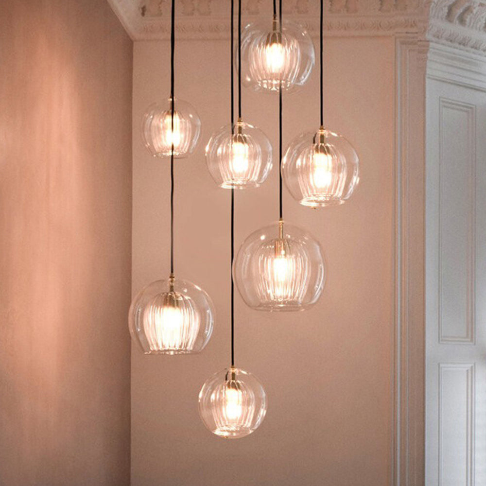 Lampe Suspendue | Globe En Verre Transparent, Ambre 3