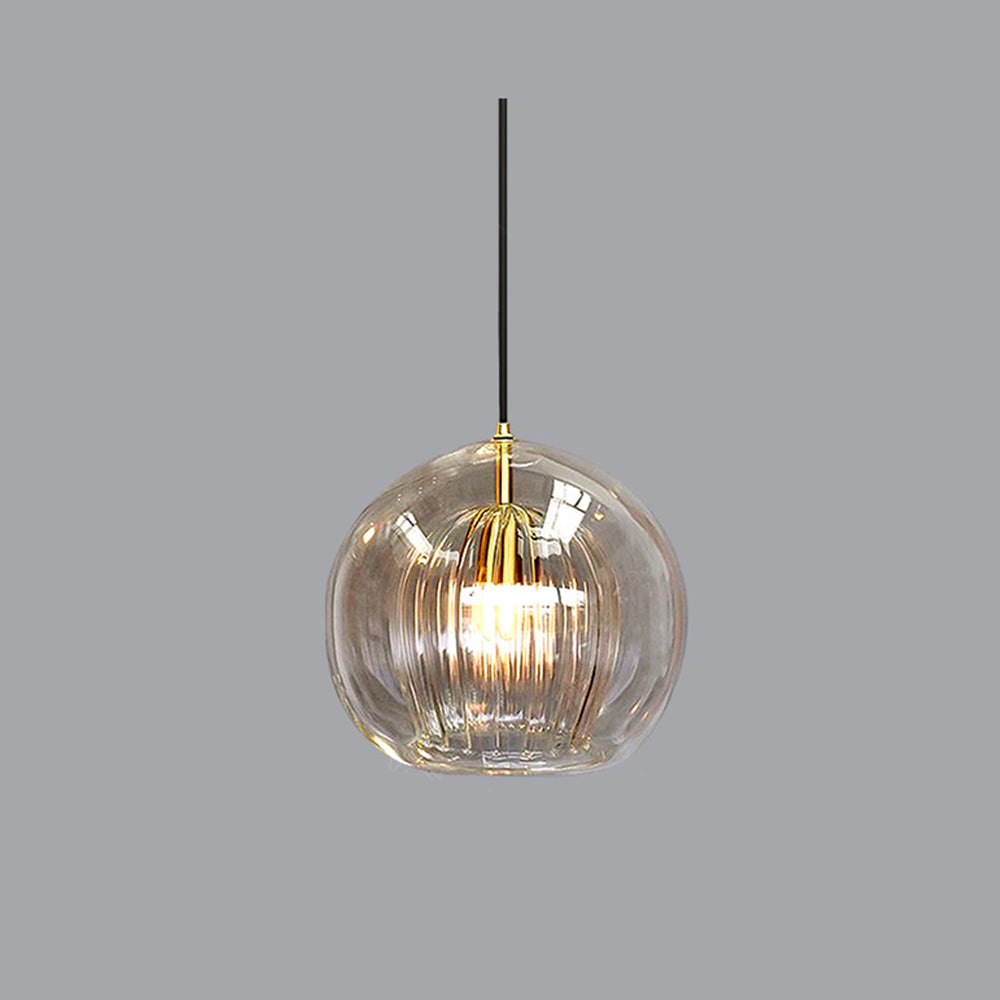 Lampe Suspendue | Globe En Verre Transparent, Ambre 5