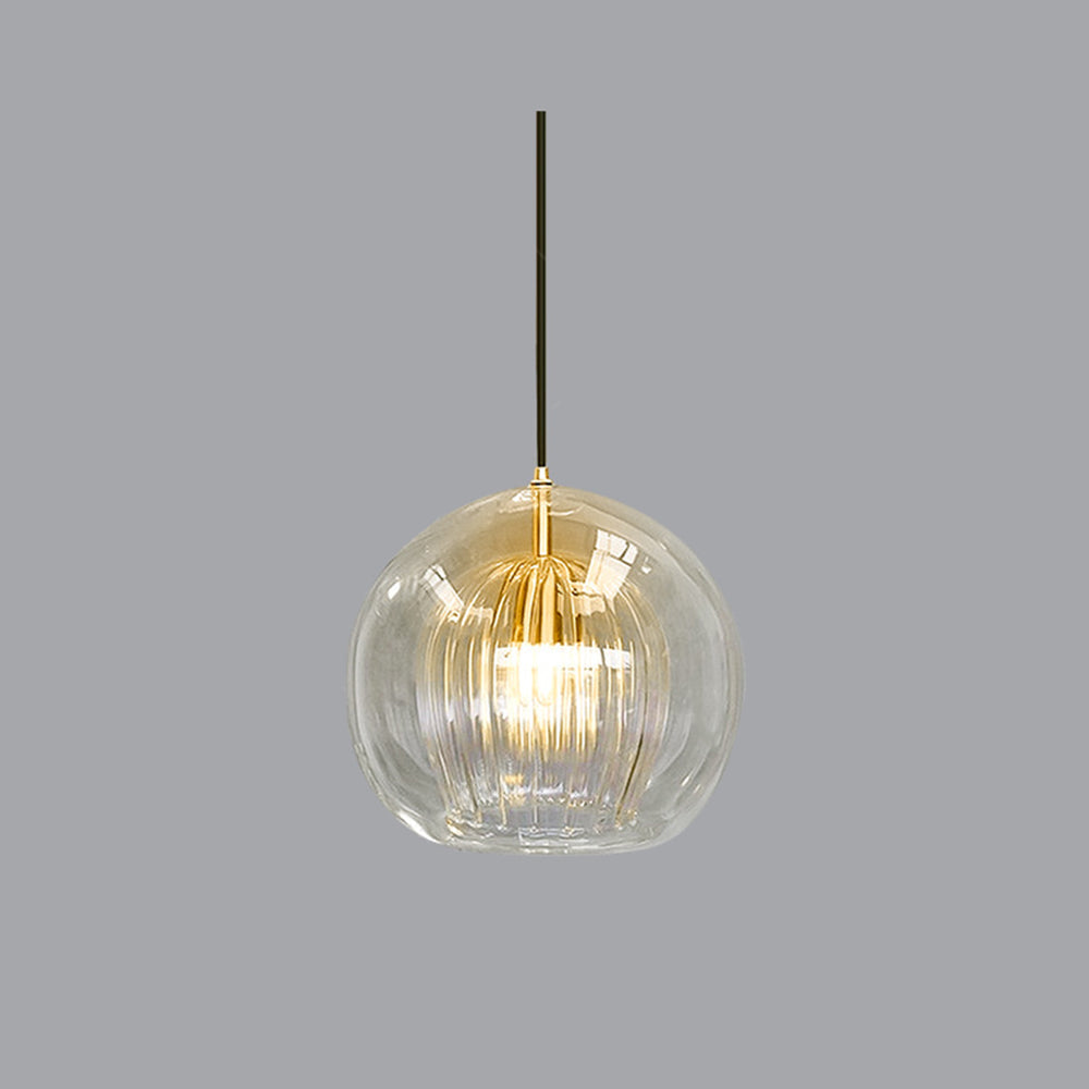Lampe Suspendue | Globe En Verre Transparent, Ambre 6