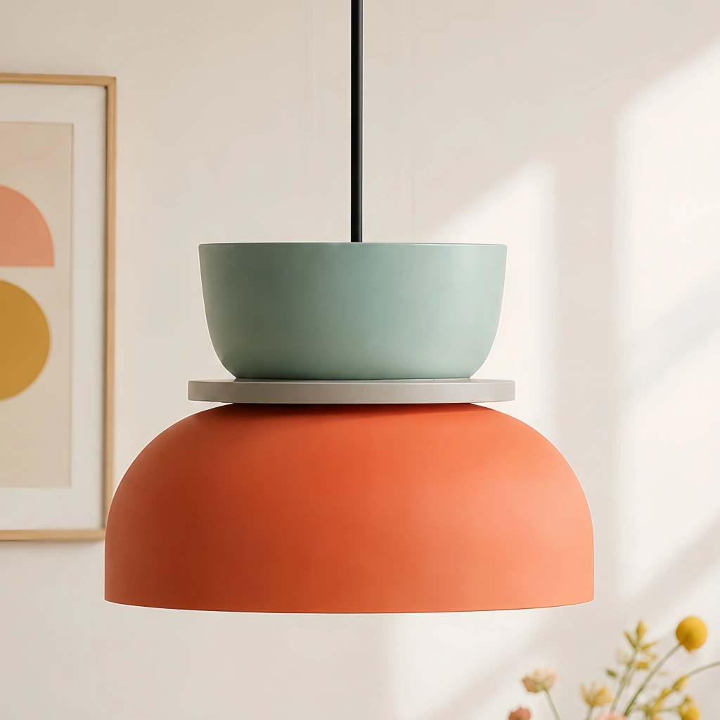 Lampe à Suspension | Design Nordique, Motif Color Block 0