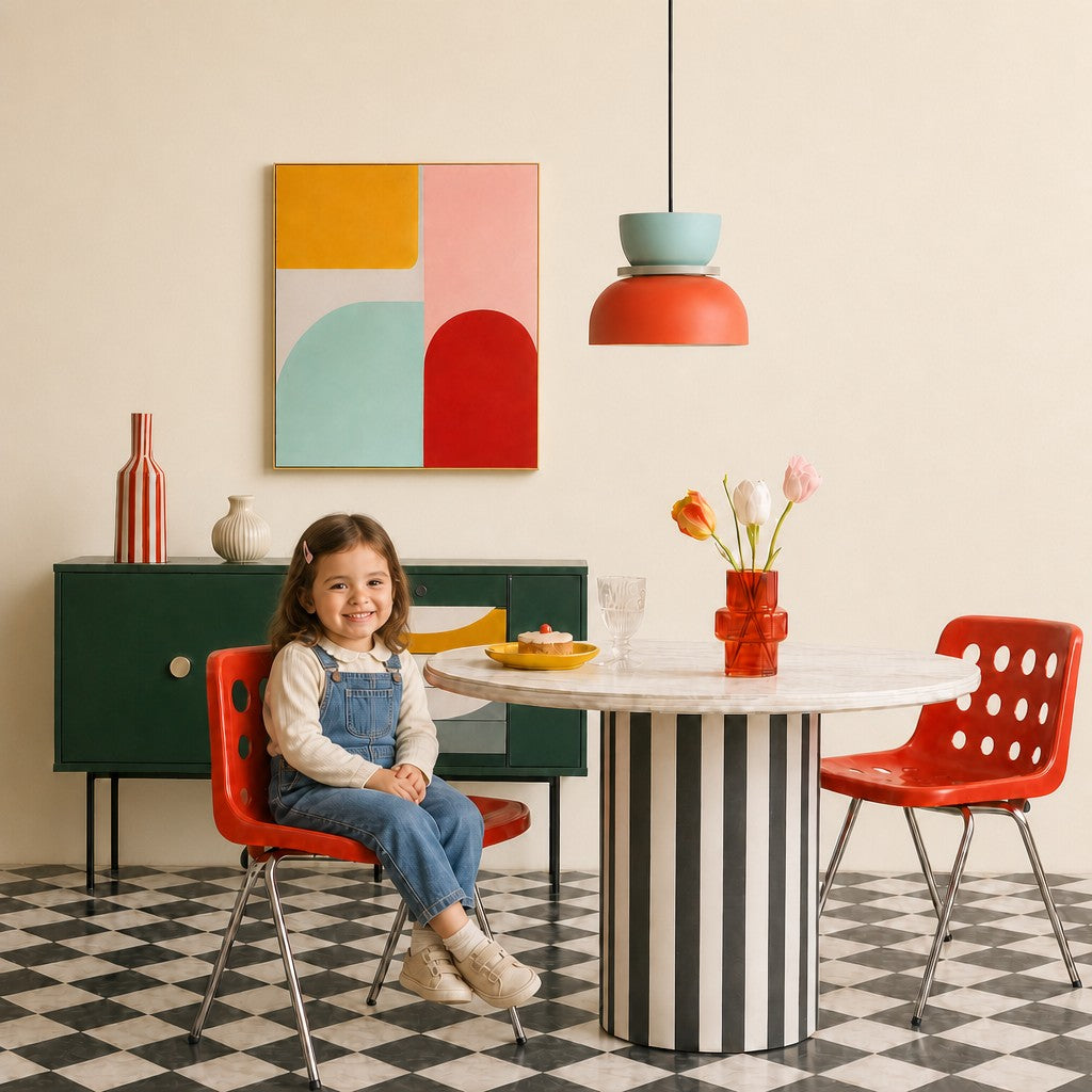 Lampe à Suspension | Design Nordique, Motif Color Block 3