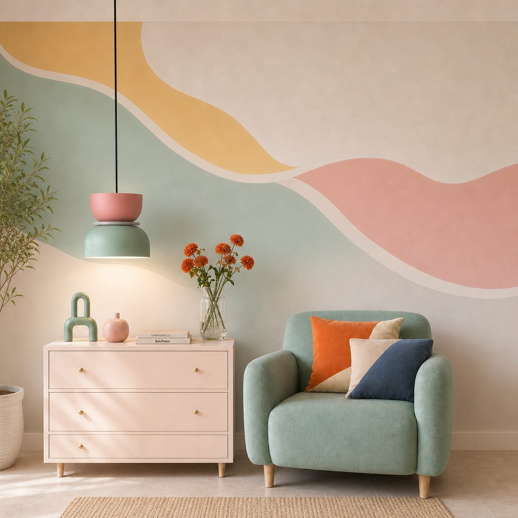 Lampe à Suspension | Design Nordique, Motif Color Block 4