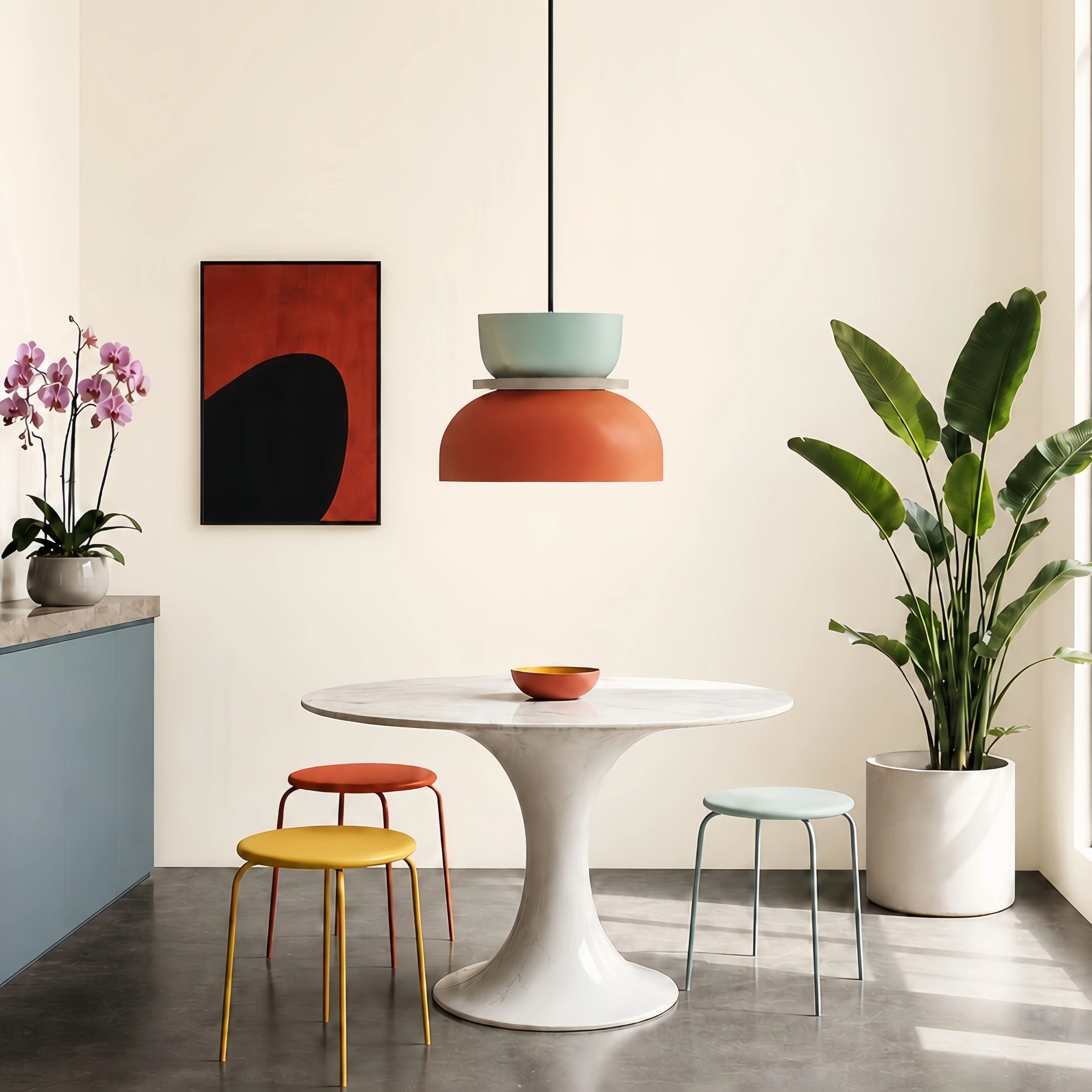 Lampe à Suspension | Design Nordique, Motif Color Block 8