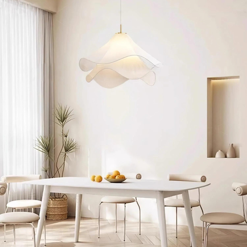 Lampe à suspension | Abat-jour en tissu, Hauteur réglable 3