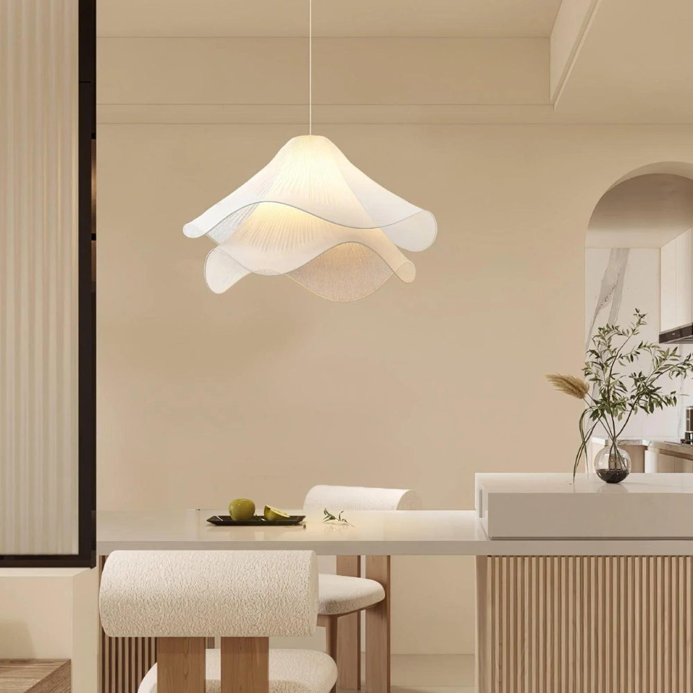 Lampe à suspension | Abat-jour en tissu, Hauteur réglable 4