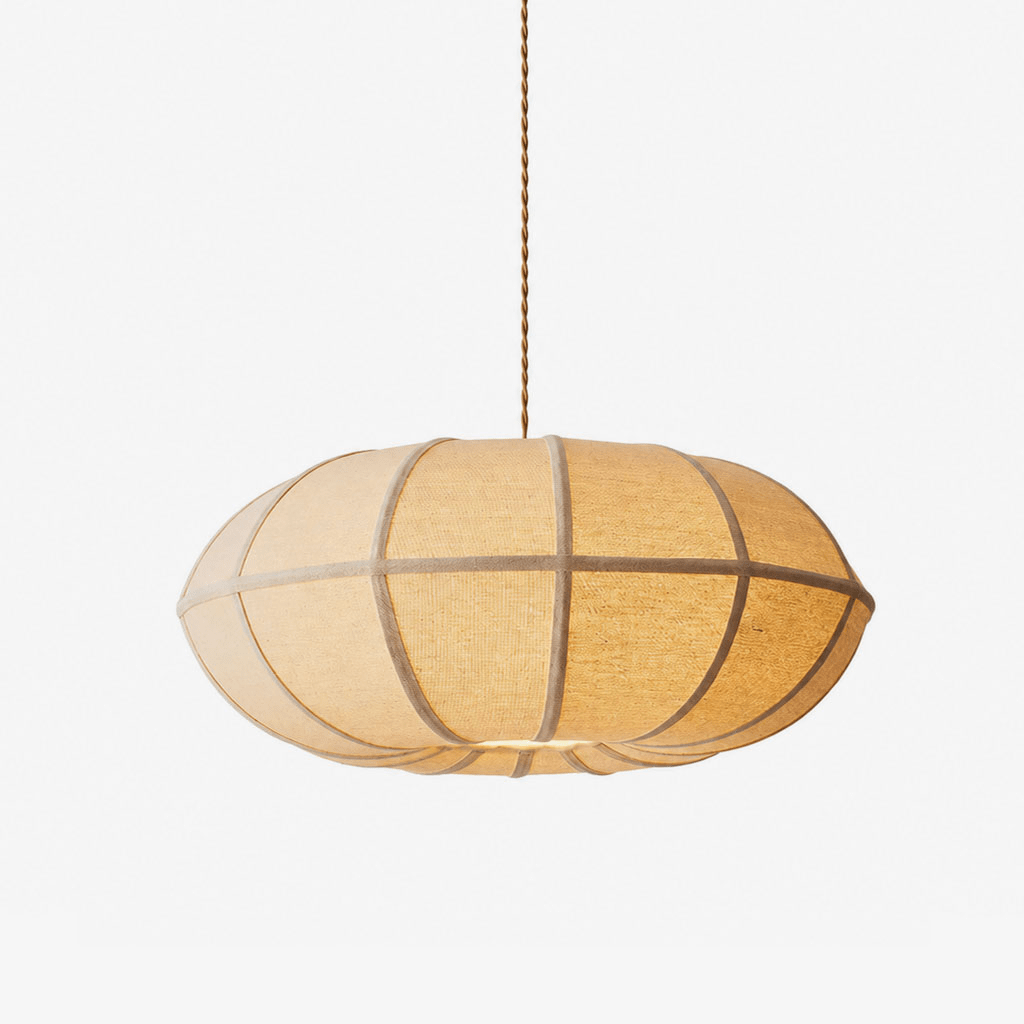 Lampe à suspension | Abat-jour en tissu côtelé, Design suspendu 1