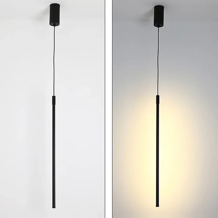 Lampe suspension LED | Tube fin, Structure en aluminium 10