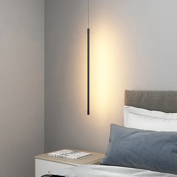 Lampe suspension LED | Tube fin, Structure en aluminium 6
