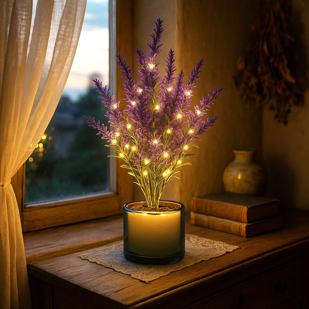LavendGlow Rêve – Lampe de décoration LED lumière douce, Violet, Chambre