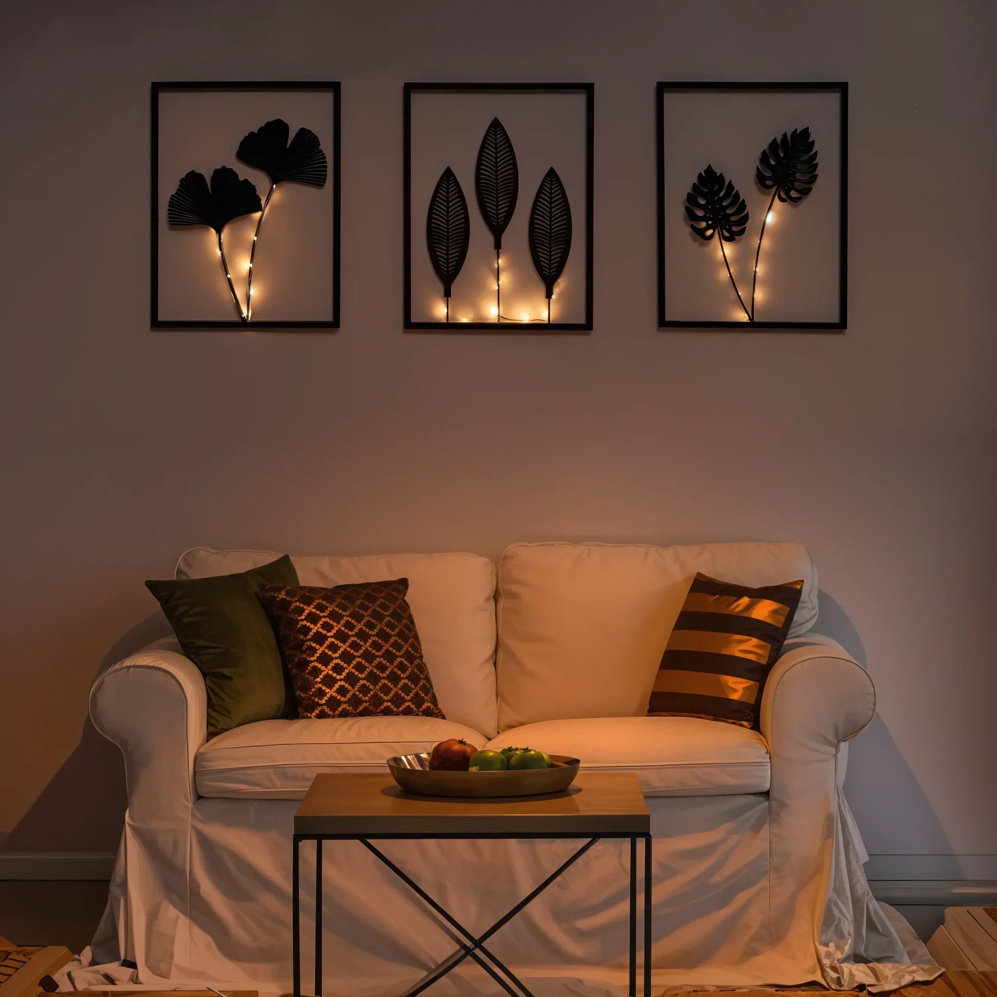 Lumen Leaf Lampe à cadre LED avec changement de couleur pour intérieur