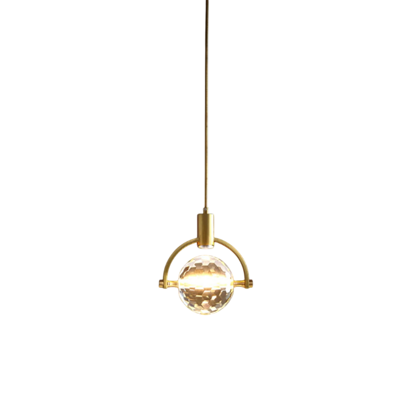 Celiora – Suspension LED Cristal Moderne Salon Blanc