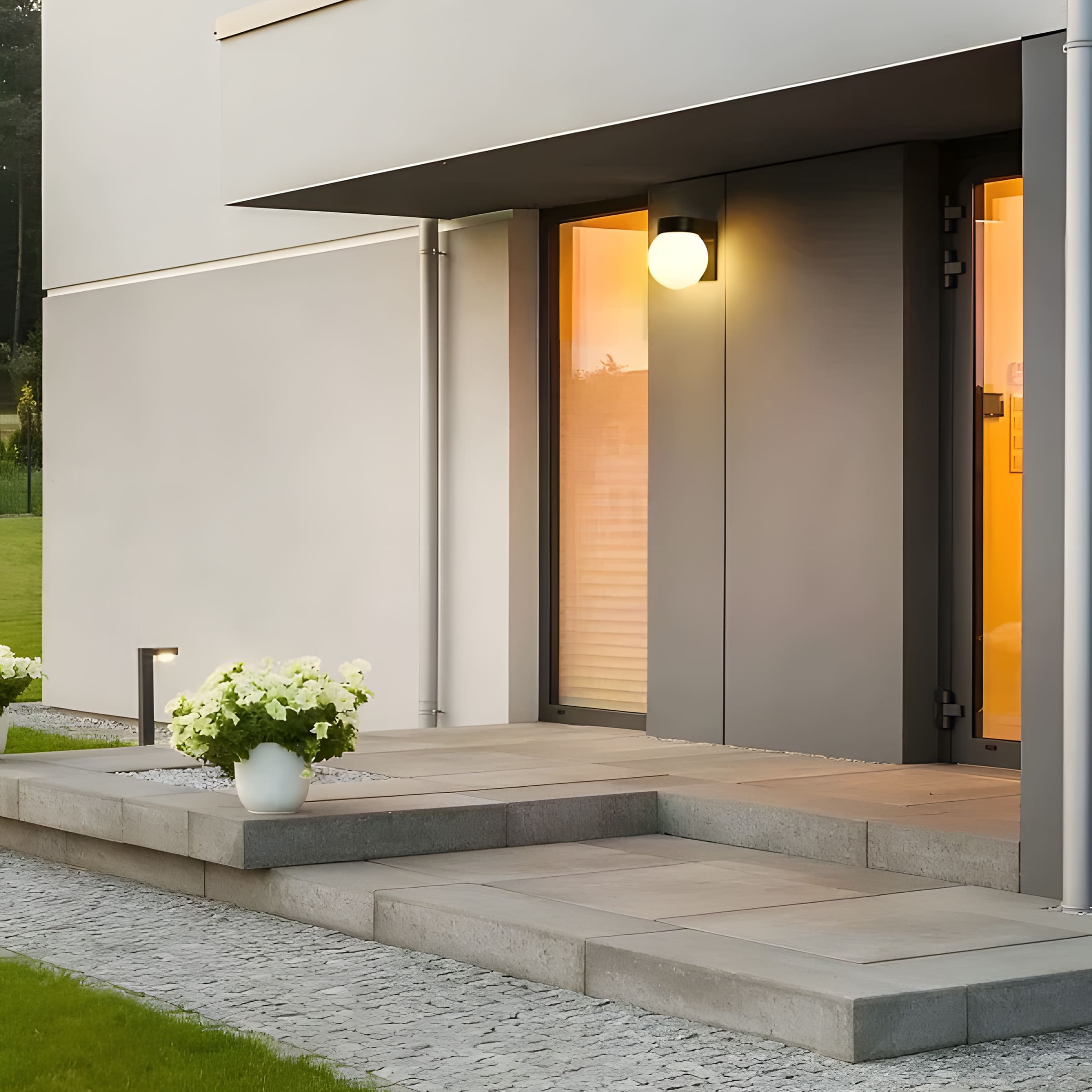 Luminaire Exterieur | Globe Arrondi, Design Minimaliste 4