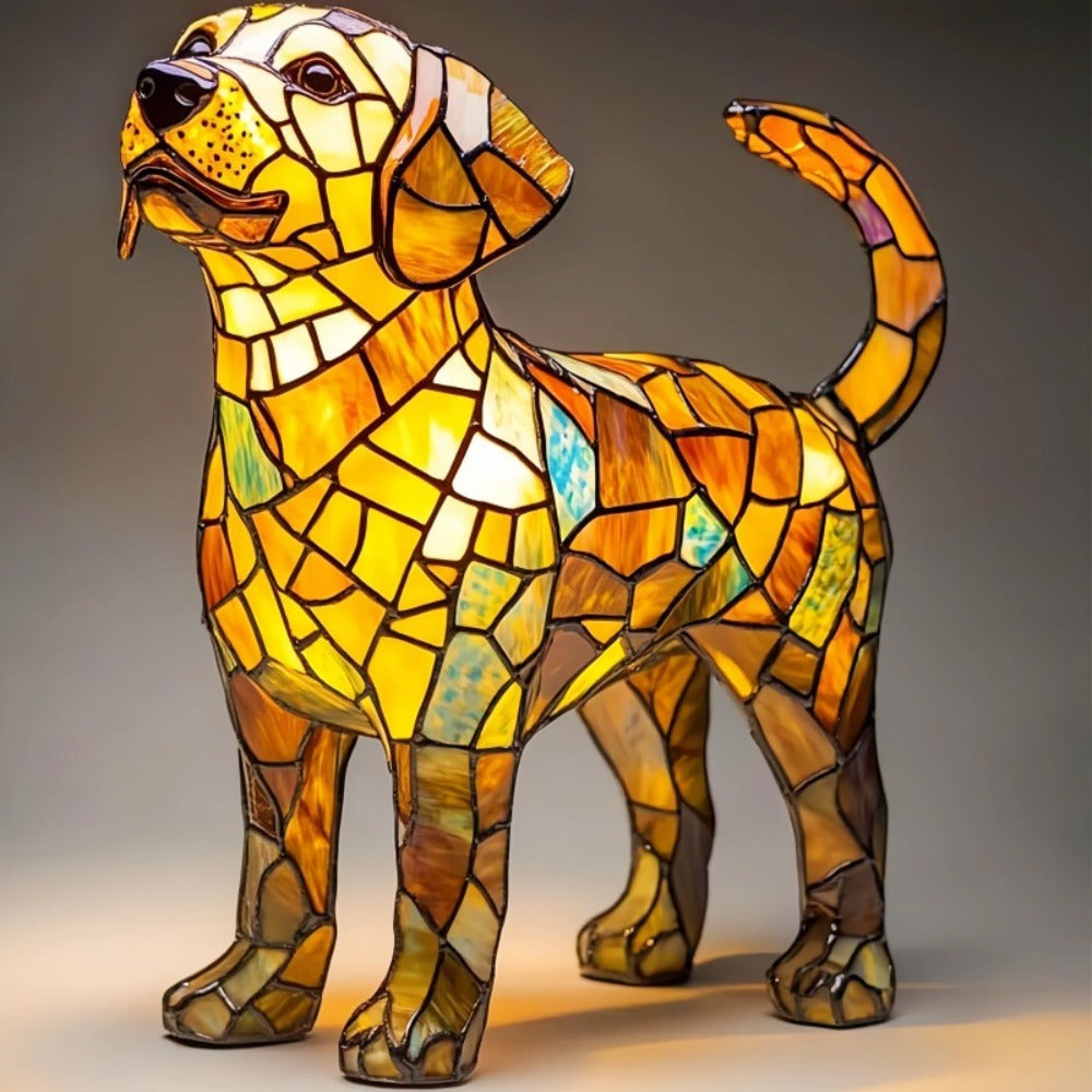 Lampe LED élégante style Labrador, motif chien, intérieur cosy