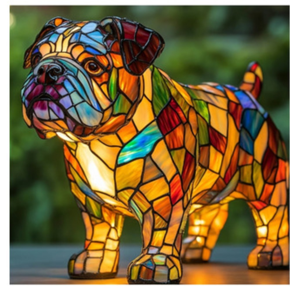 Lampe LED créative style Karl, motif chien, jardin & terrasse