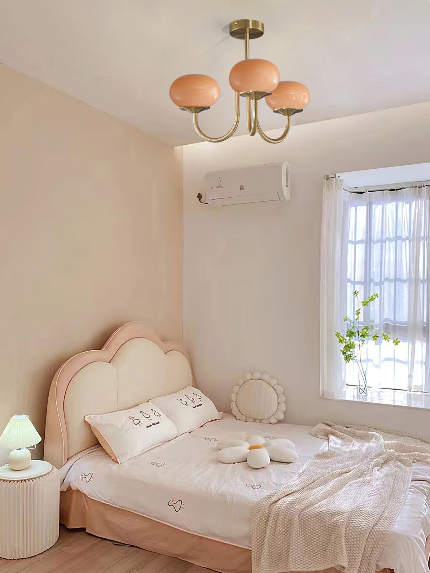 Lumora – Lustre Moderne en Verre Blanc, Salon, Design Doux