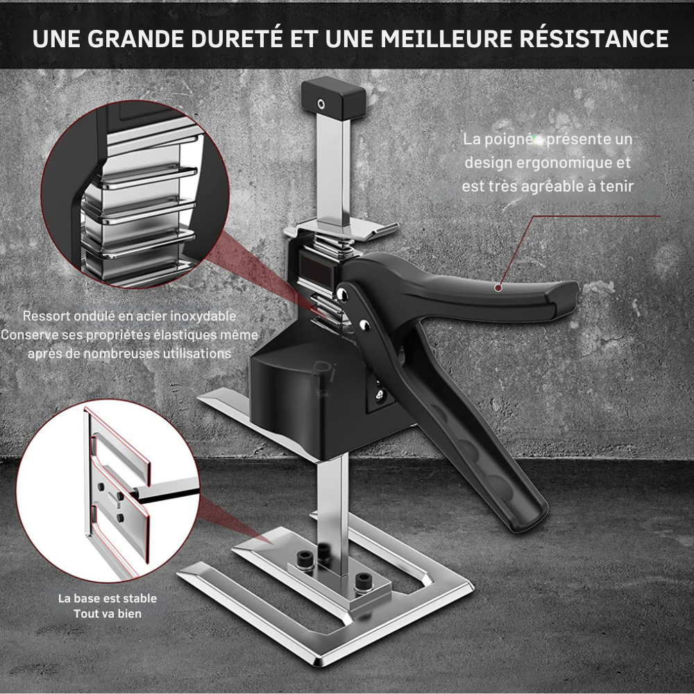 Outil de levage manuel 150 kg en acier inoxydable pour positionnement, installation, sol, porte et fenêtre