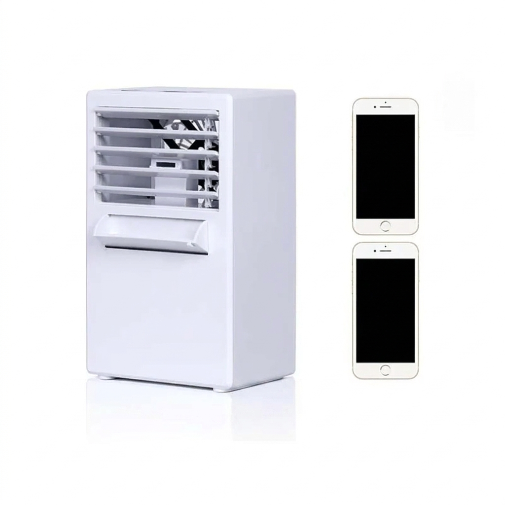 Mini climatiseur USB portable – Rafraîchisseur d’air compact pour bureau