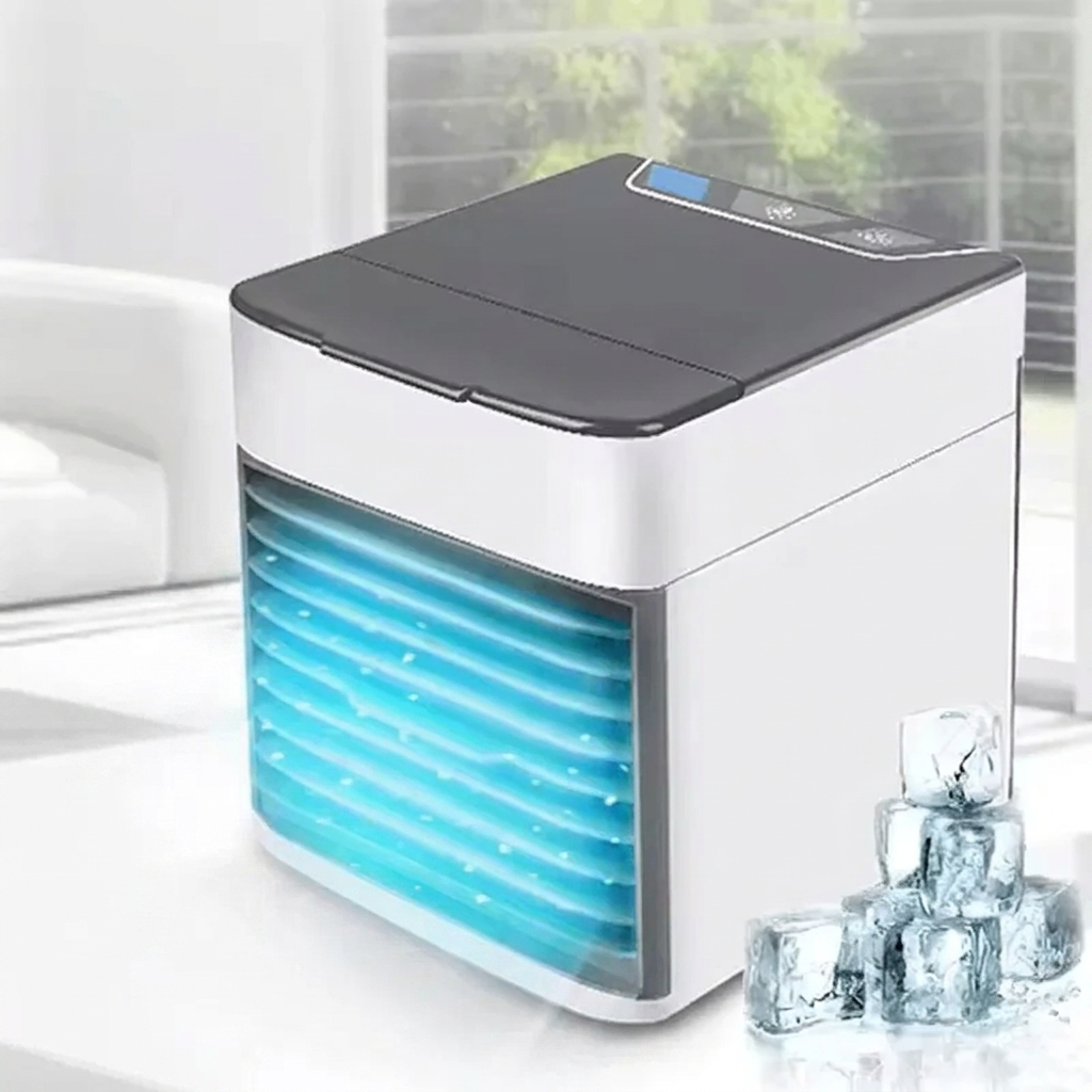 Mini climatiseur portable USB – Rafraîchisseur d’air silencieux pour maison et bureau