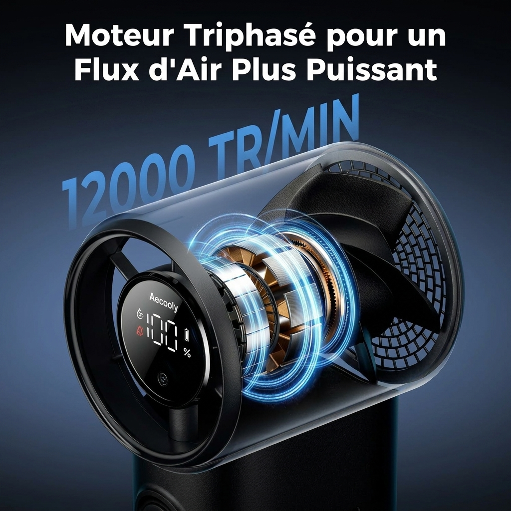 Mini ventilateur brumisateur Aecooly rechargeable – Ventilateur portable silencieux air froid