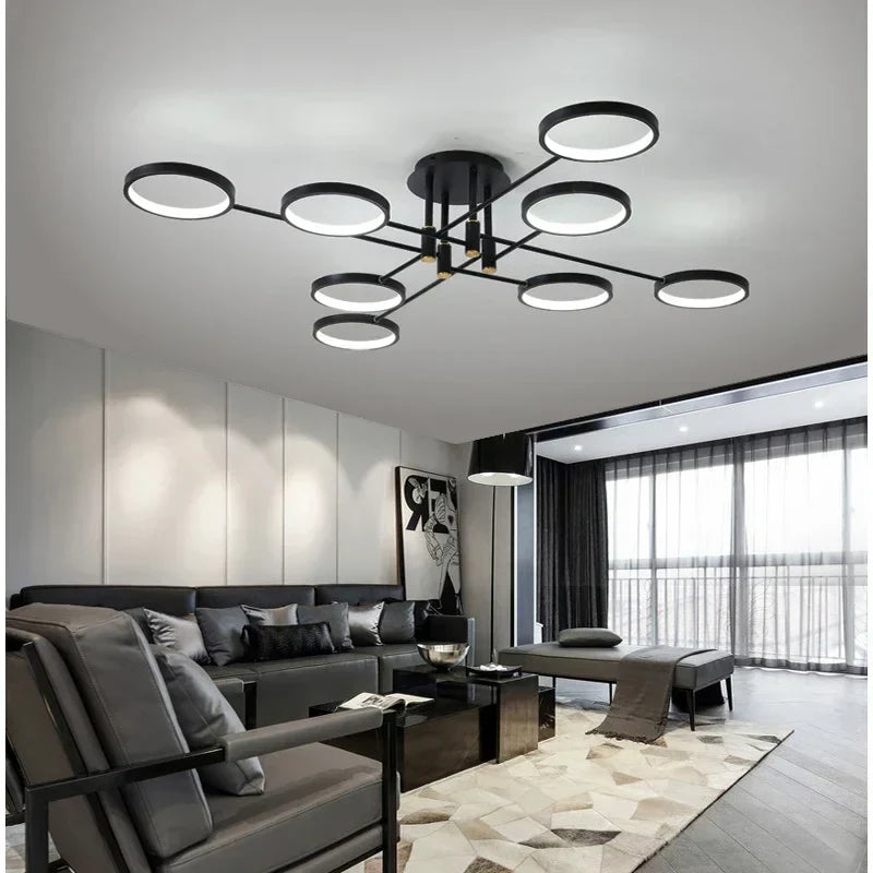 LumenVibe Lustre LED – Design Moderne avec Suspension Réglable