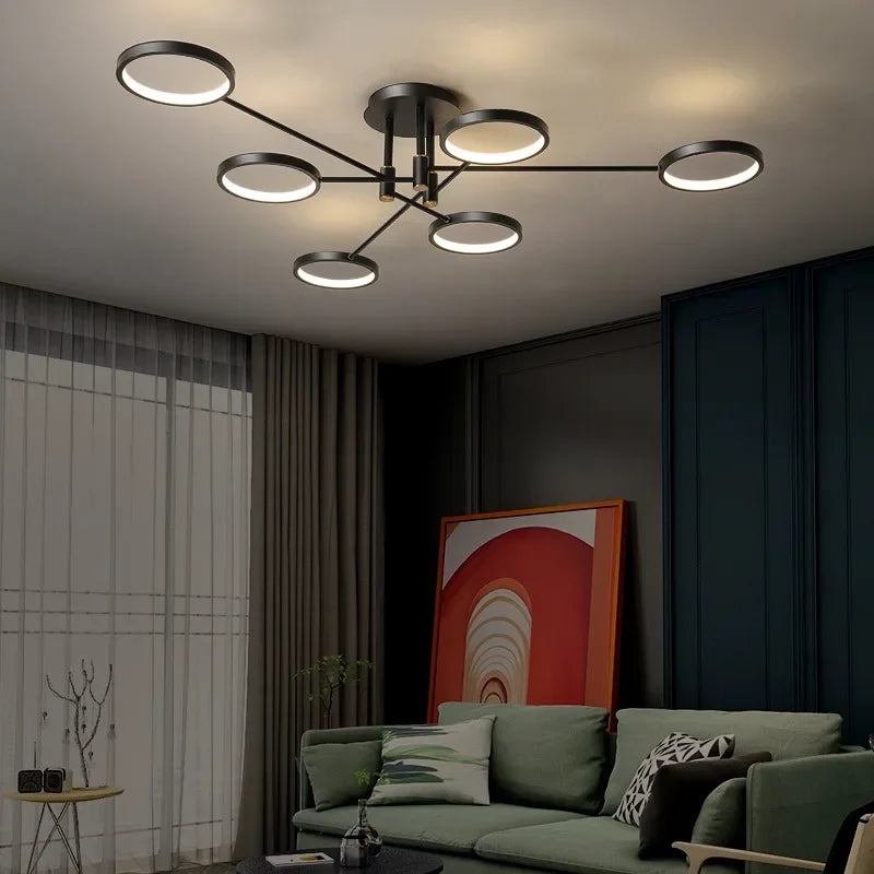 LumenVibe Lustre LED – Design Moderne avec Suspension Réglable