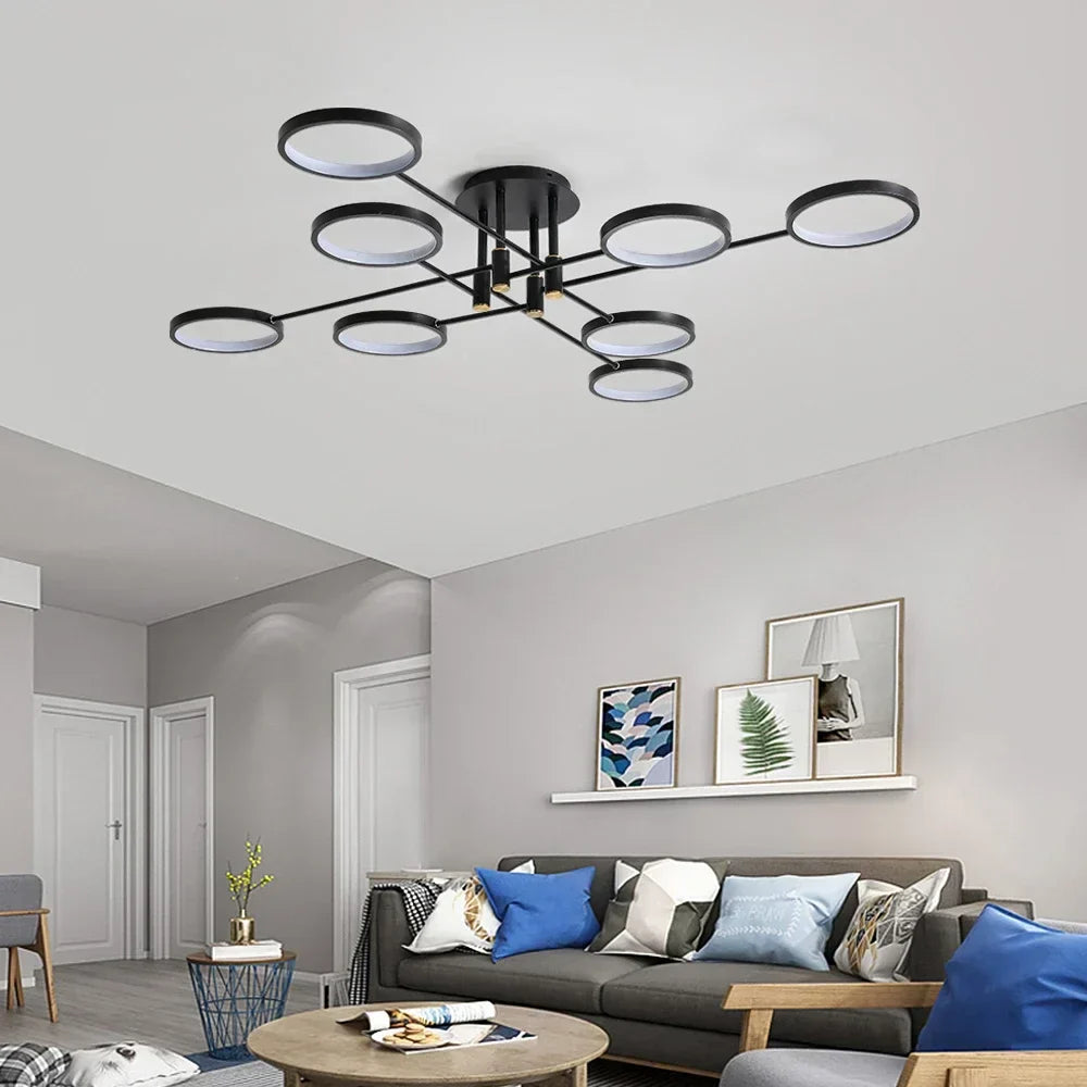 LumenVibe Lustre LED – Design Moderne avec Suspension Réglable
