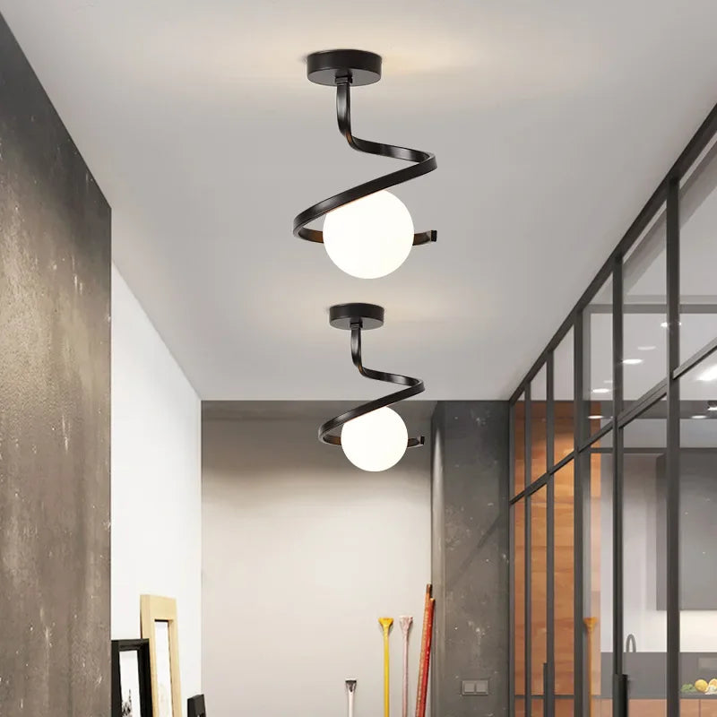 Lumivara – Plafonnier LED Moderne Salon Blanc Élégant