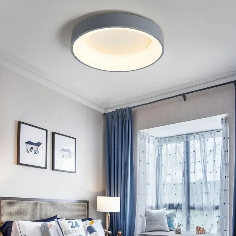 Luminara – Plafonnier LED Moderne Rond Finition Blanc Salon