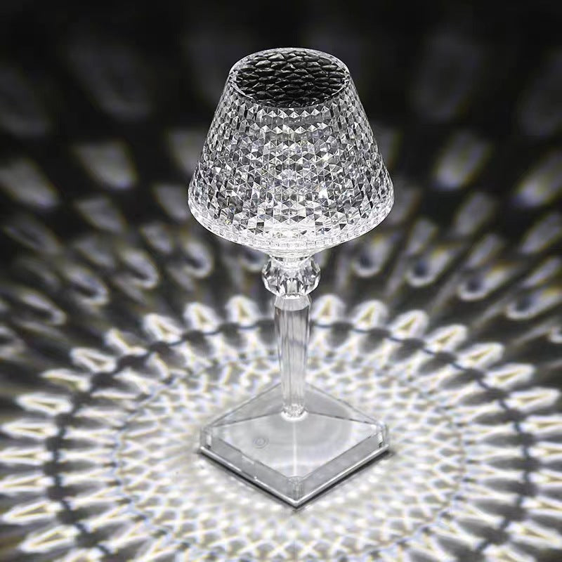 RadiantCrystal – Lampe de table LED en cristal avec trois niveaux de luminosité réglables