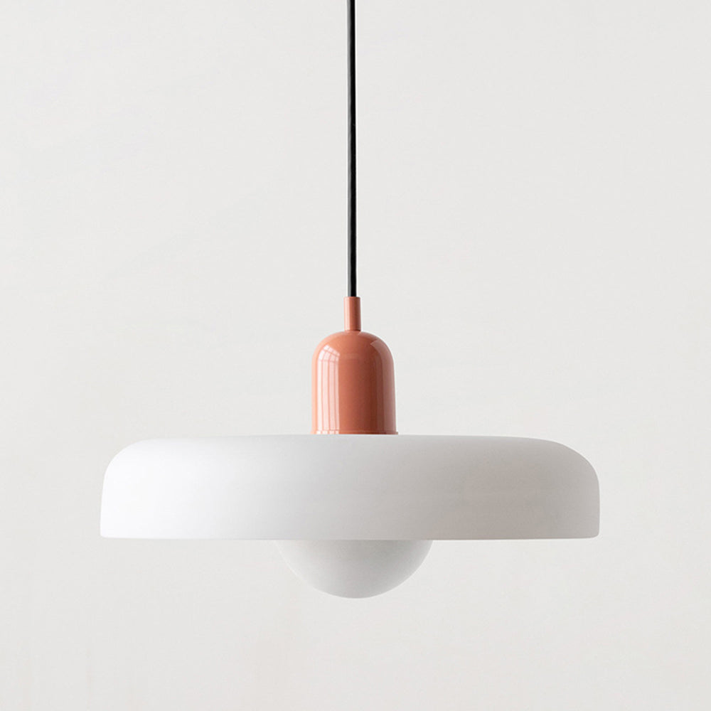 LuminoBau – Suspension Bauhaus en Verre Coloré, Design Moderne, Intérieur