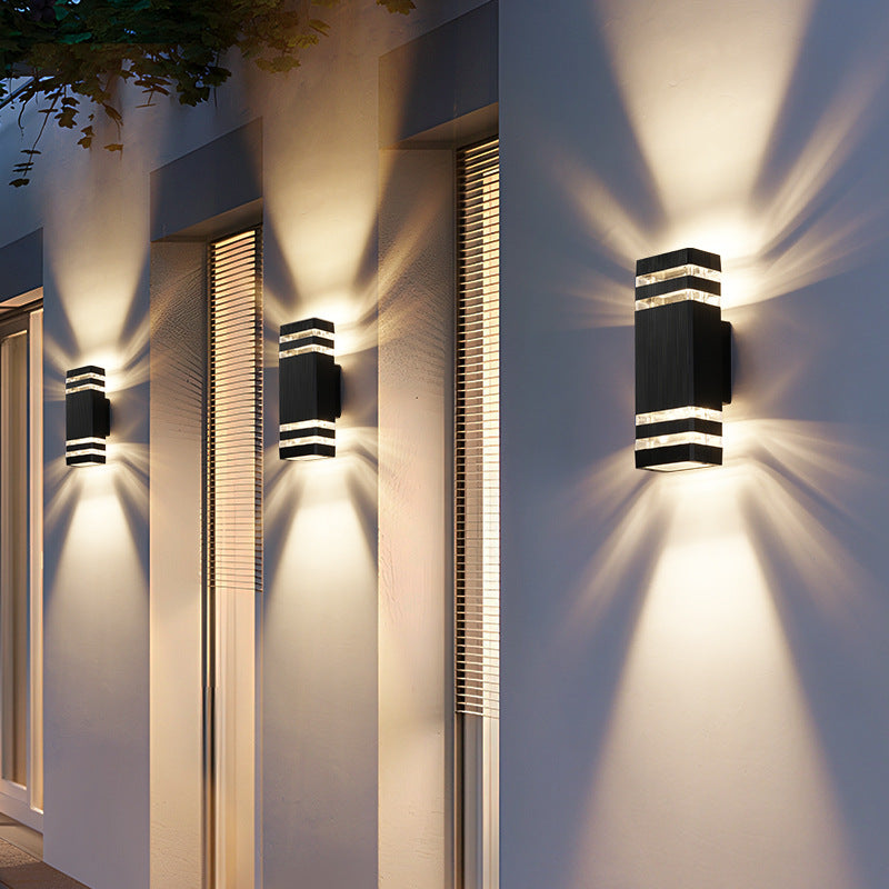 LED extérieure lumière chaude design moderne aluminium étanche pour jardin et terrasse