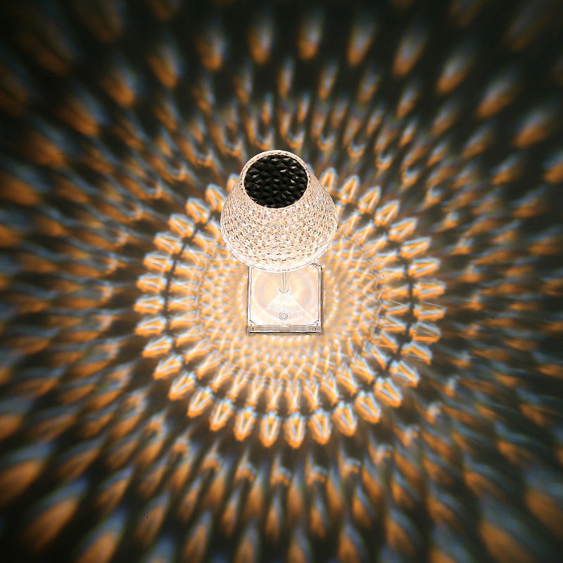 RadiantCrystal – Lampe de table LED en cristal avec trois niveaux de luminosité réglables
