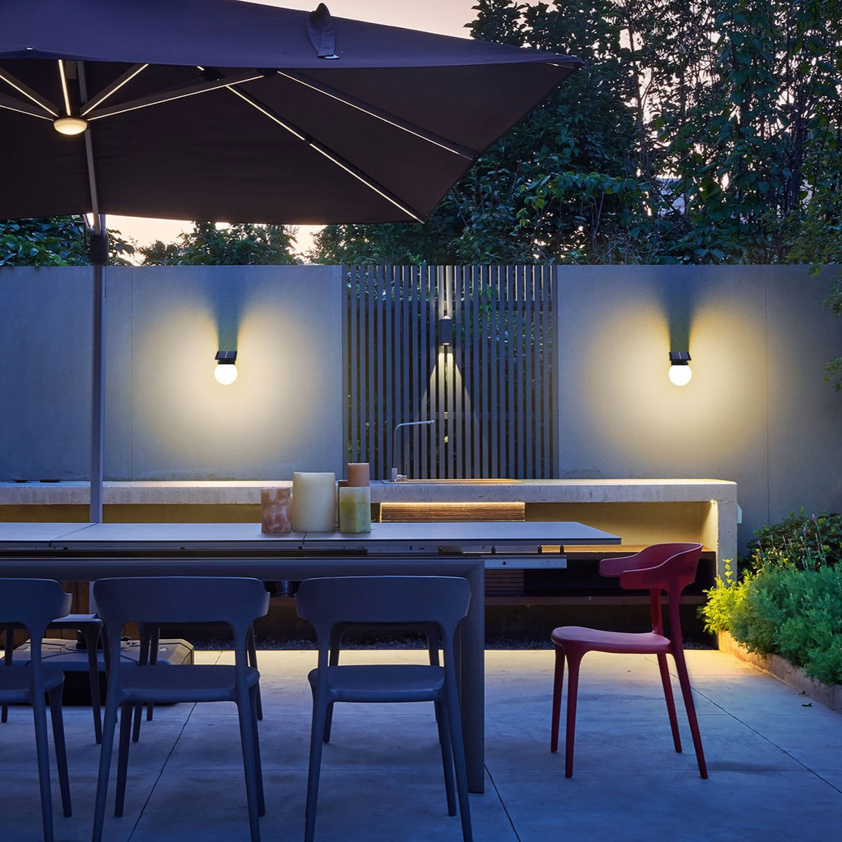 Éclairage extérieur LED décoratif lumière chaude design moderne aluminium étanche jardin terrasse