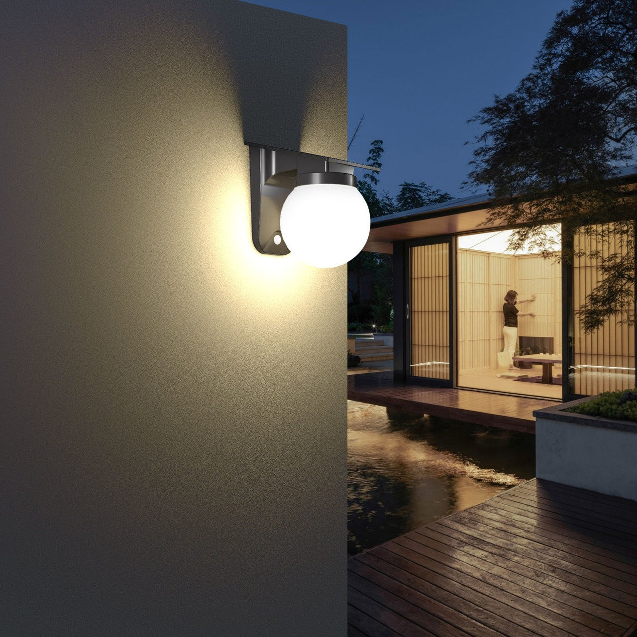 Éclairage extérieur LED décoratif lumière chaude design moderne aluminium étanche jardin terrasse
