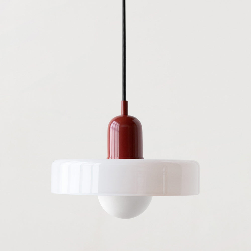 LuminoBau – Suspension Bauhaus en Verre Coloré, Design Moderne, Intérieur