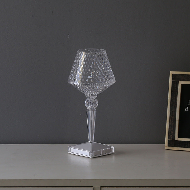 RadiantCrystal – Lampe de table LED en cristal avec trois niveaux de luminosité réglables