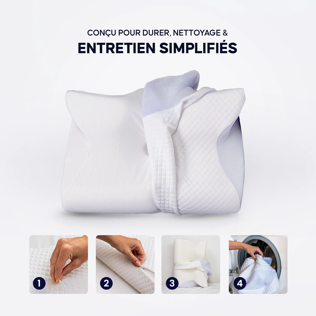 Oreiller Ergonomique | Mousse à Mémoire, Soutien Cervical 3