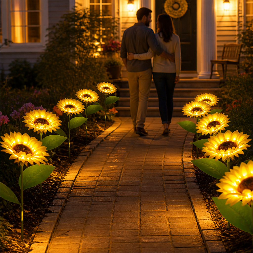 Piquet De Jardin Solaire | LED Blanc Chaud, Capteur Crépuscule Automatique 2