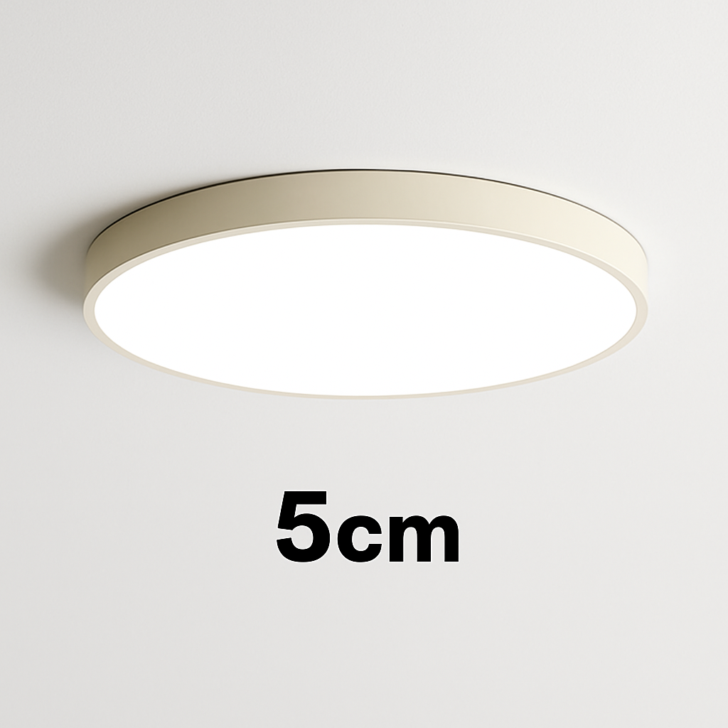 Plafonnier LED | Arrondi, Profil Plat, Verre Dépoli 5
