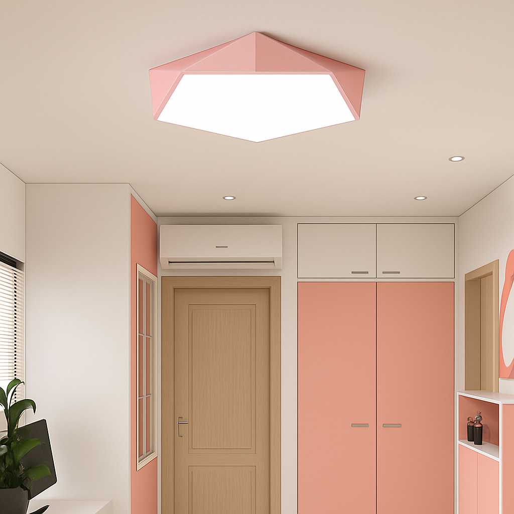 Plafonnier LED | Géométrique, Métal Peint Dimmable 5
