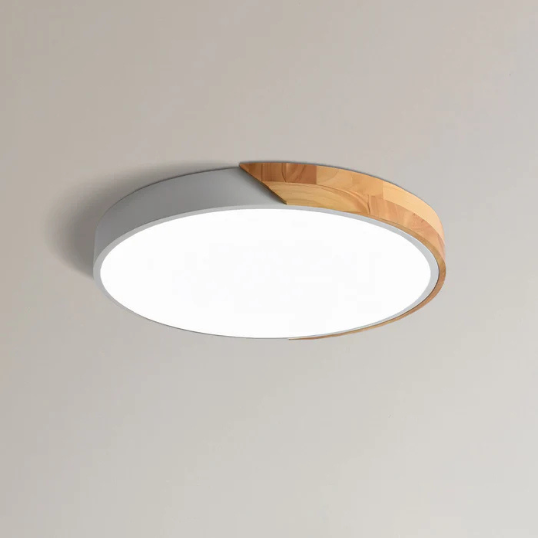 Plafonnier LED en Bois | Design Scandinave, Diffuseur Acrylique 10