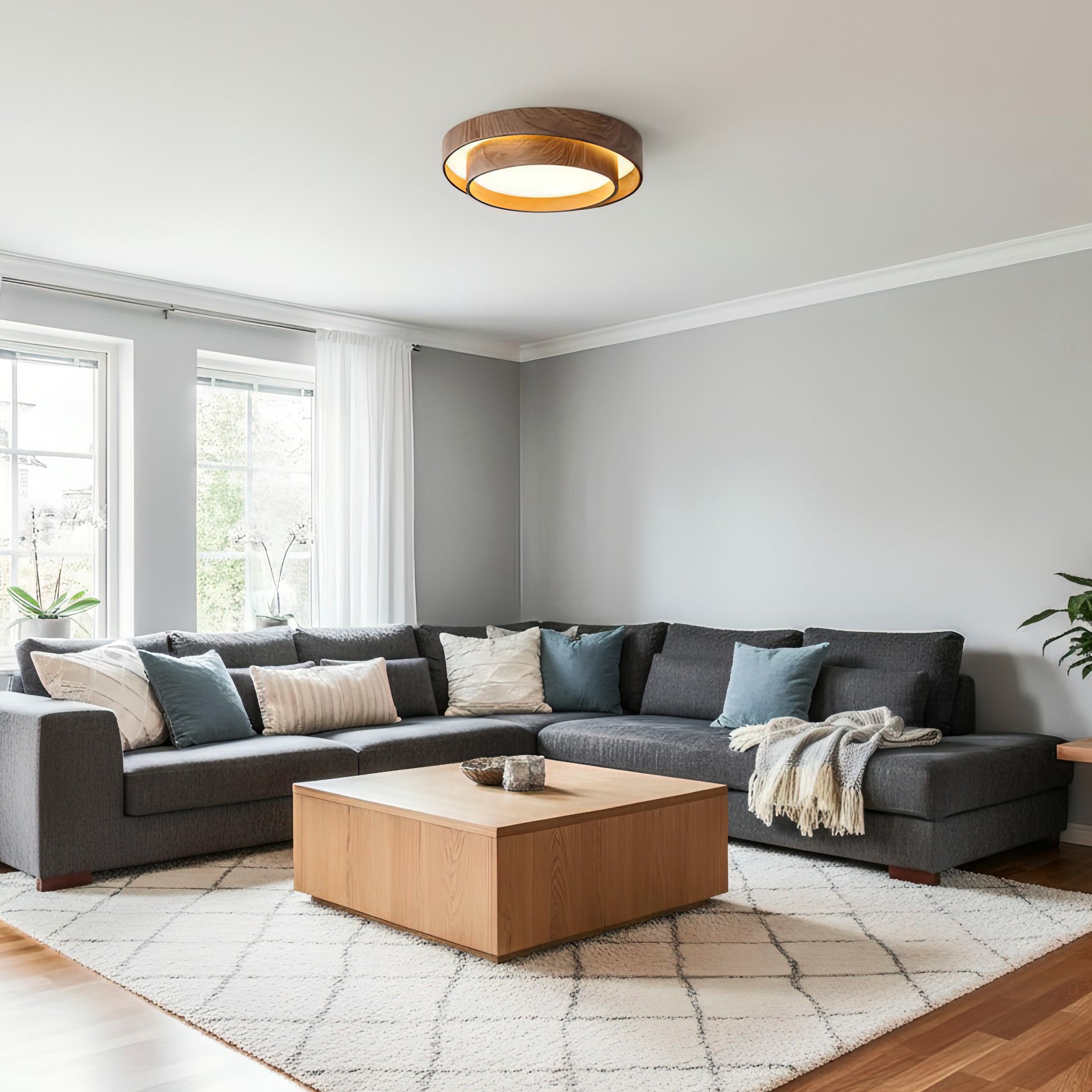 Plafonnier Led | Forme Ronde, Structure en Métal 7