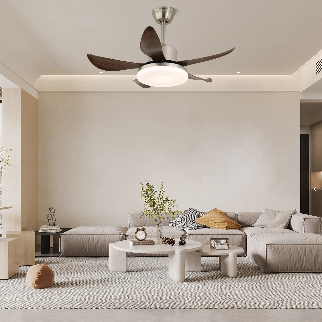 Plafonnier Ventilateur | Cadre Métal, LED Intégrée, Pales ABS 2