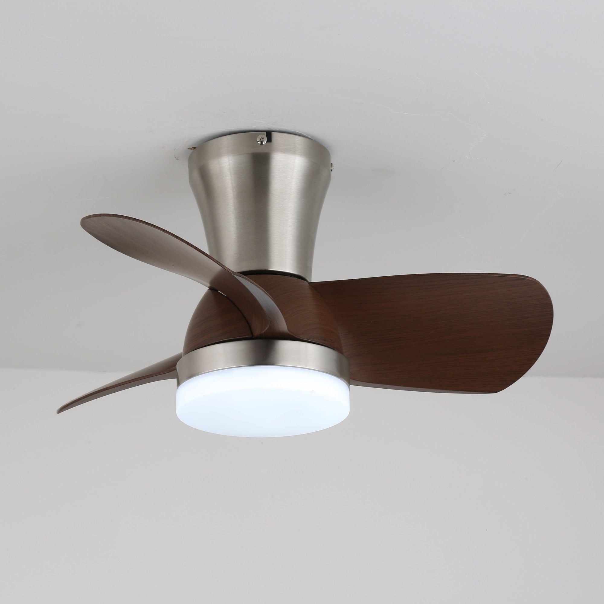 Plafonnier Ventilateur | Finition Bois Noyer, LED Intégrée 3